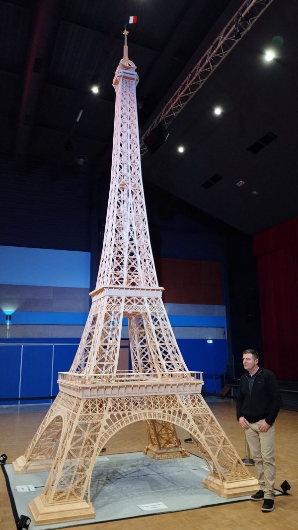 Joy for maker of tallest matchstick Eiffel Tower as Guinness World Records reverses initial rejectio